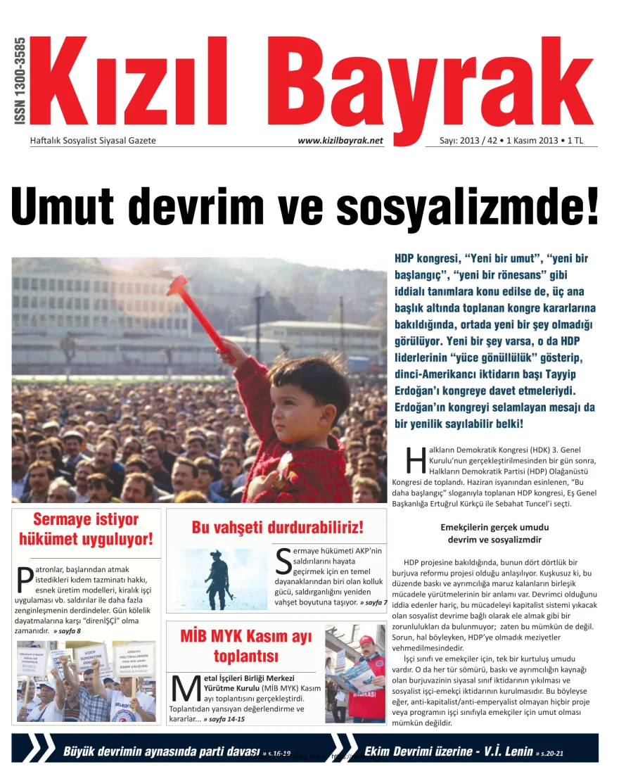 Kızılbayrak Yıl 2013 Sayı 42 01 Kasım kapak görseli