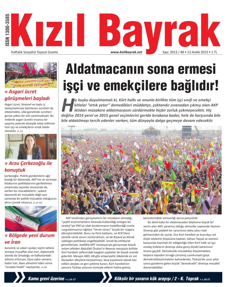 Kızılbayrak Yıl 2013 Sayı 48 13 Aralık kapak görseli
