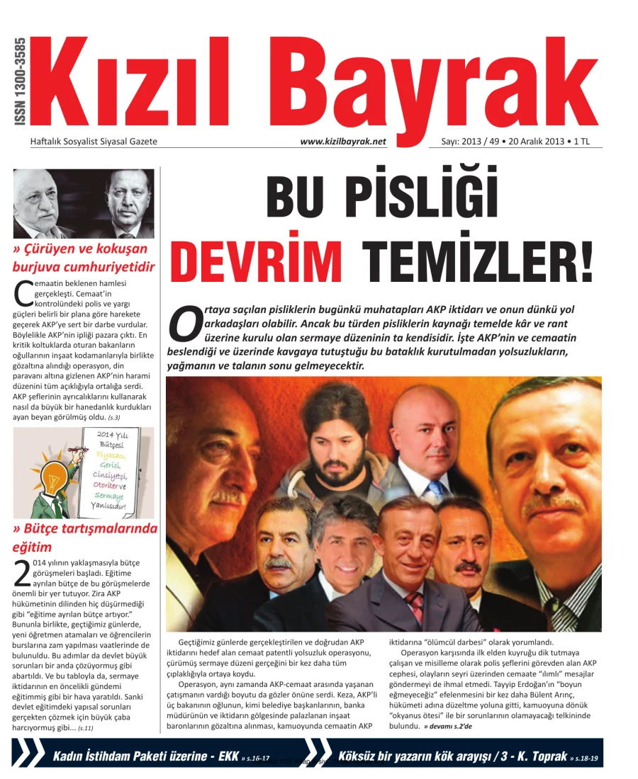 Kızılbayrak Yıl 2013 Sayı 49 20 Aralık kapak görseli