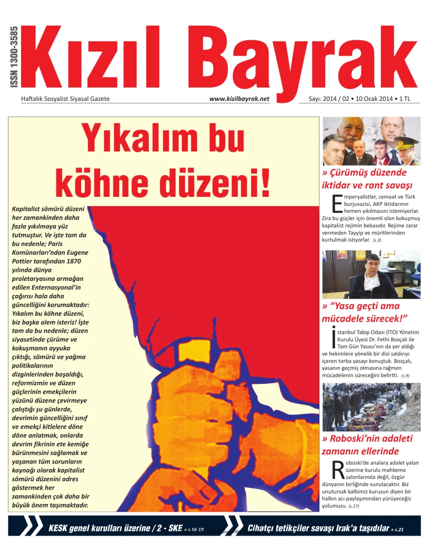 Kızılbayrak Yıl 2014 Sayı 02 10 Ocak kapak görseli