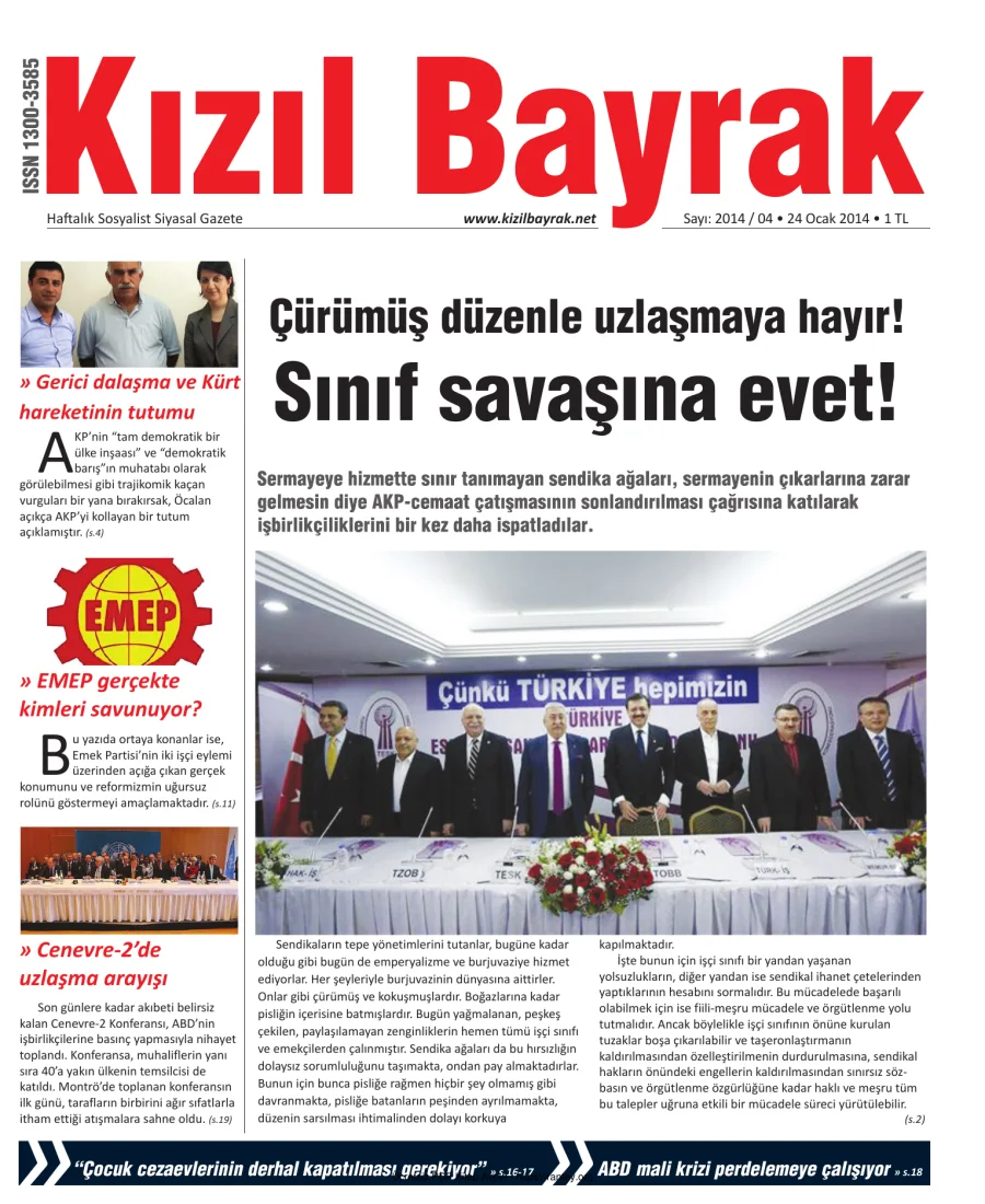 Kızılbayrak Yıl 2014 Sayı 04 24 Ocak kapak görseli