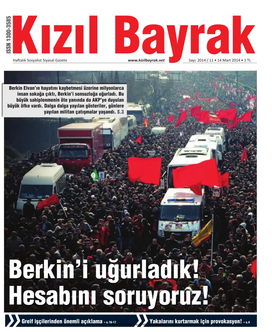 Kızılbayrak Yıl 2014 Sayı 11 14 Mart kapak görseli