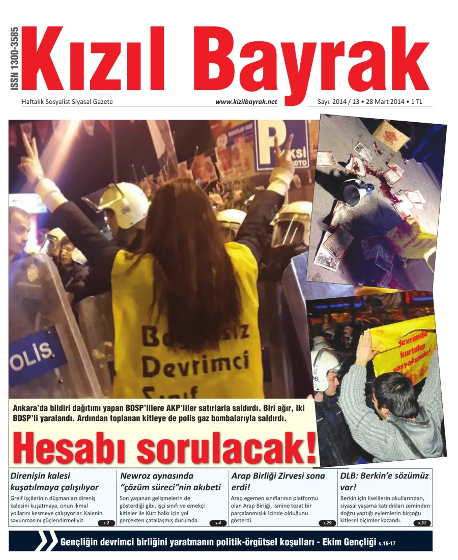 Kızılbayrak Yıl 2014 Sayı 13 28 Mart kapak görseli