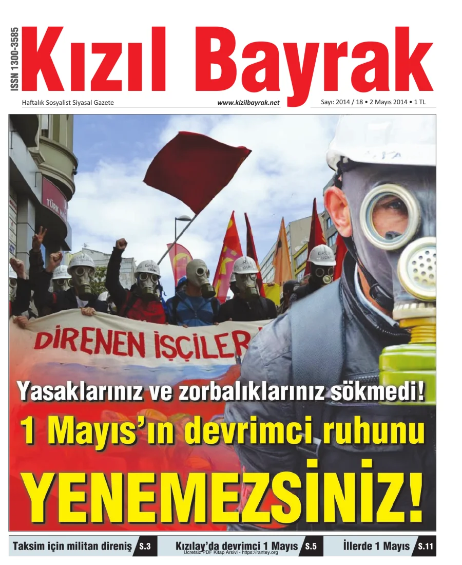 Kızılbayrak Yıl 2014 Sayı 18 02 Mayıs kapak görseli
