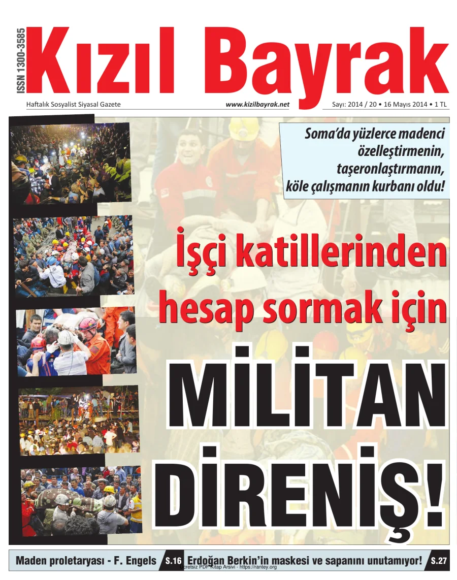Kızılbayrak Yıl 2014 Sayı 20 16 Mayıs kapak görseli