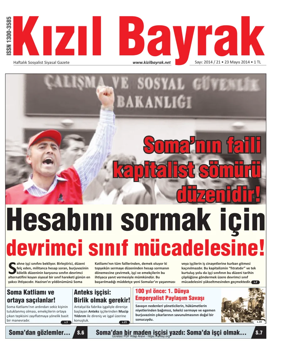 Kızılbayrak Yıl 2014 Sayı 21 23 Mayıs kapak görseli
