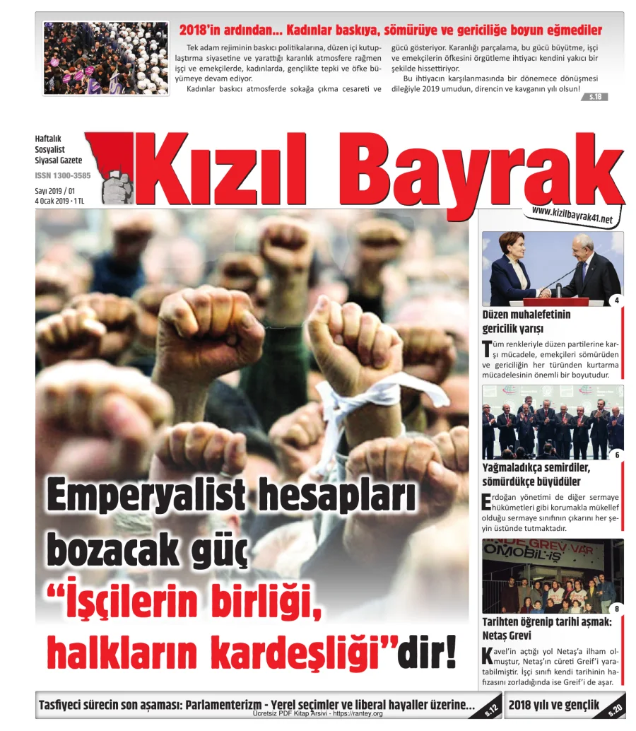 Kızılbayrak Yıl 2019 Sayı 01 04 Ocak kapak görseli