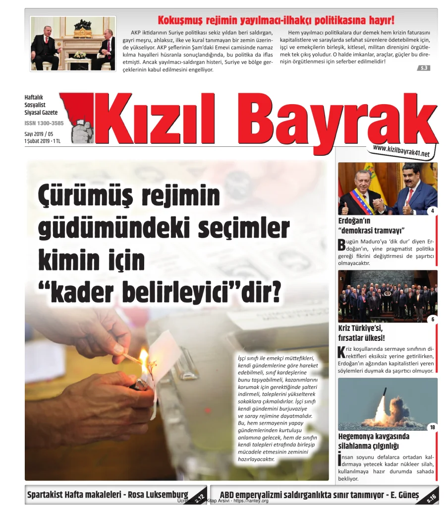 Kızılbayrak Yıl 2019 Sayı 05 01 Şubat kapak görseli