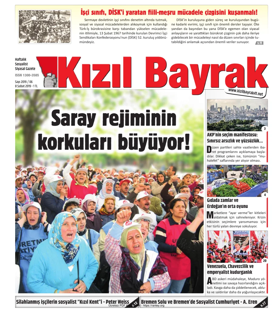 Kızılbayrak Yıl 2019 Sayı 06 08 Şubat kapak görseli