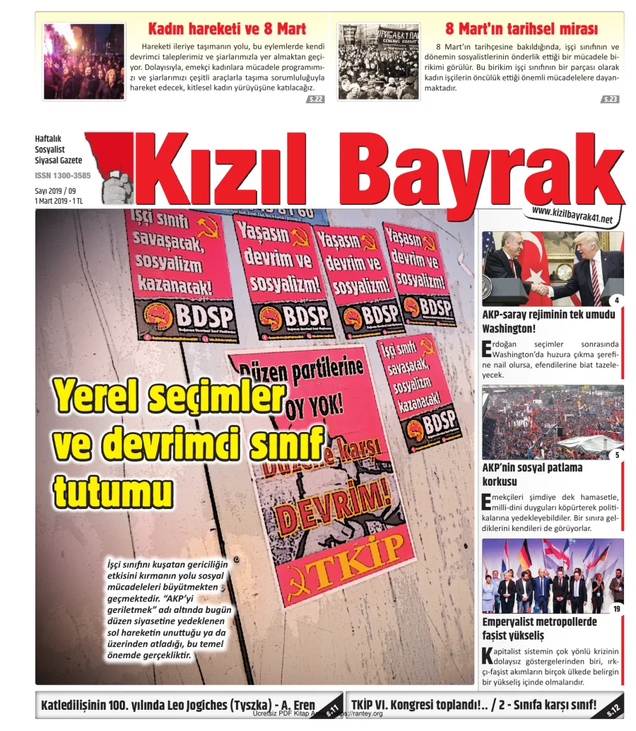 Kızılbayrak Yıl 2019 Sayı 09 01 Mart kapak görseli