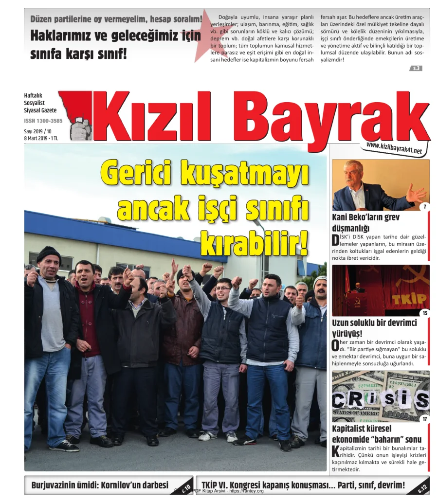 Kızılbayrak Yıl 2019 Sayı 10 08 Mart kapak görseli
