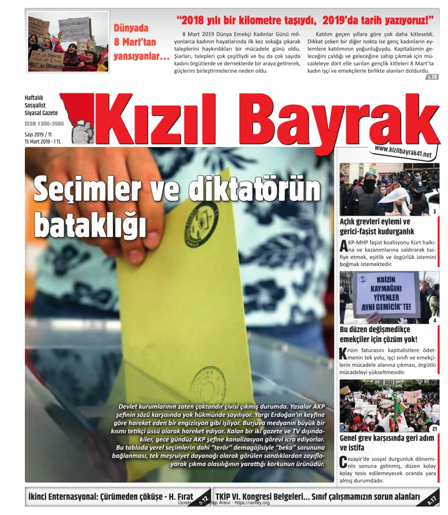 Kızılbayrak Yıl 2019 Sayı 11 15 Mart kapak görseli