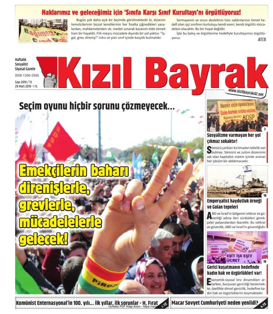 Kızılbayrak Yıl 2019 Sayı 13 29 Mart kapak görseli