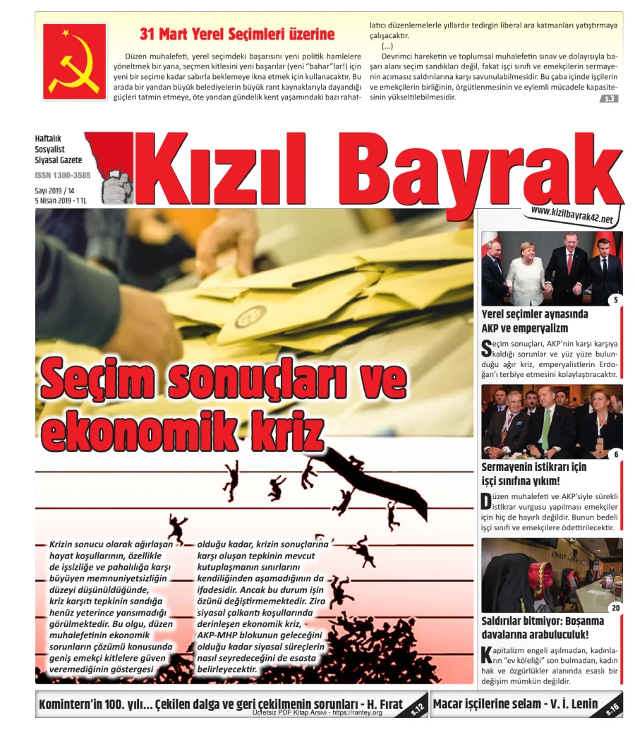 Kızılbayrak Yıl 2019 Sayı 14 05 Nisan kapak görseli
