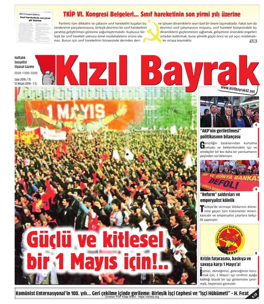 Kızılbayrak Yıl 2019 Sayı 15 12 Nisan kapak görseli