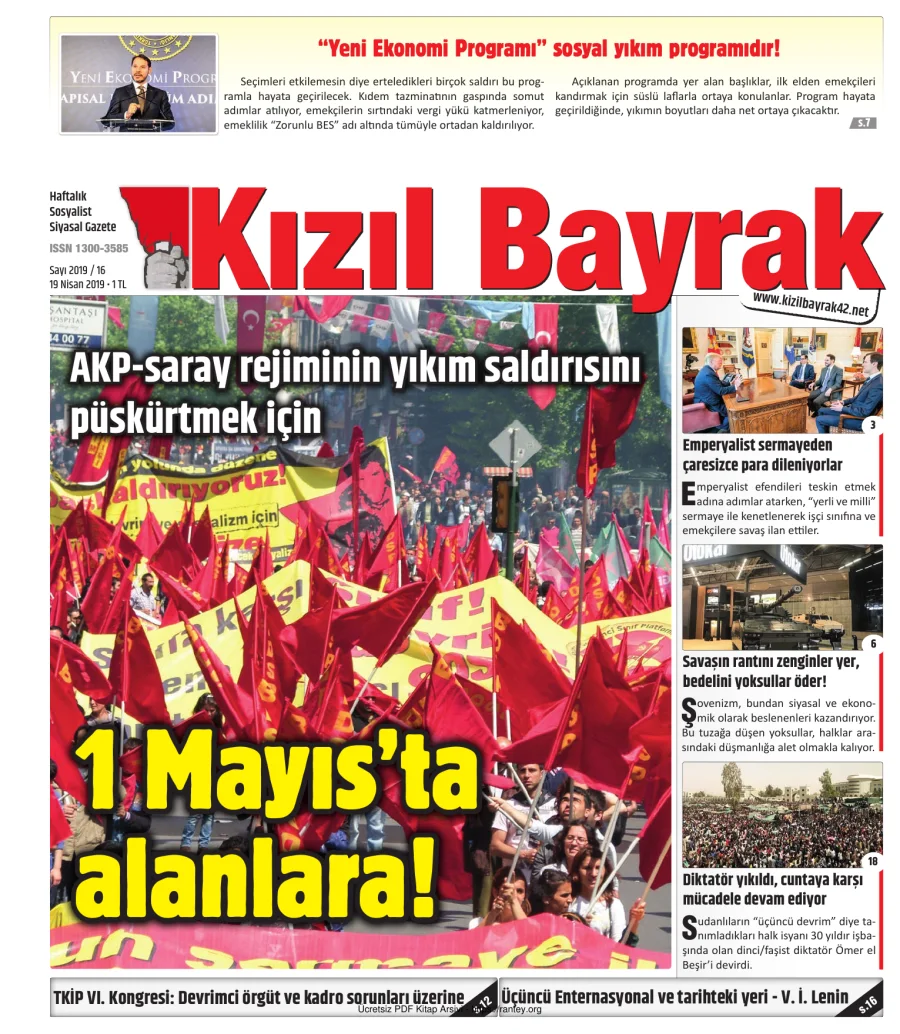 Kızılbayrak Yıl 2019 Sayı 16 19 Nisan kapak görseli