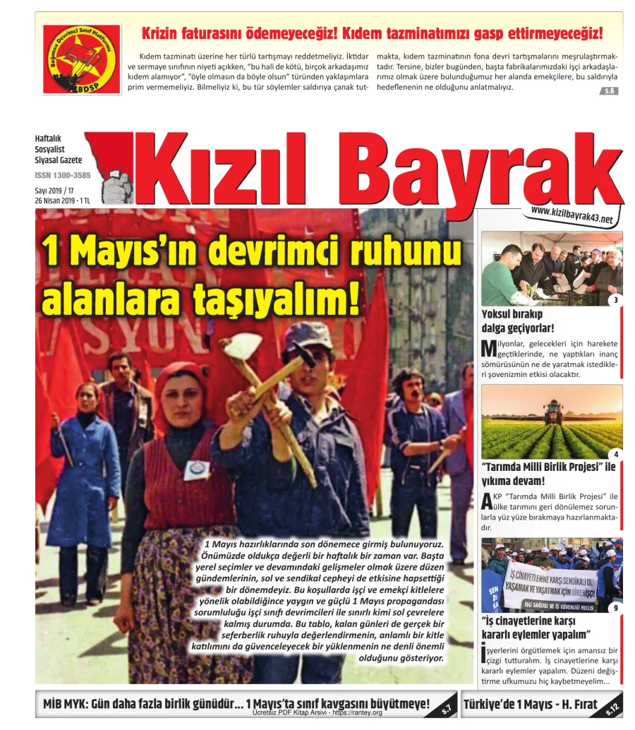 Kızılbayrak Yıl 2019 Sayı 17 26 Nisan kapak görseli