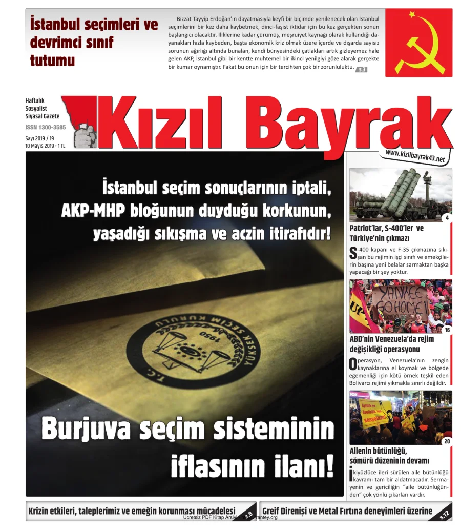 Kızılbayrak Yıl 2019 Sayı 19 10 Mayıs kapak görseli