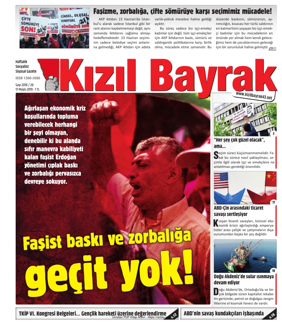Kızılbayrak Yıl 2019 Sayı 20 17 Mayıs kapak görseli