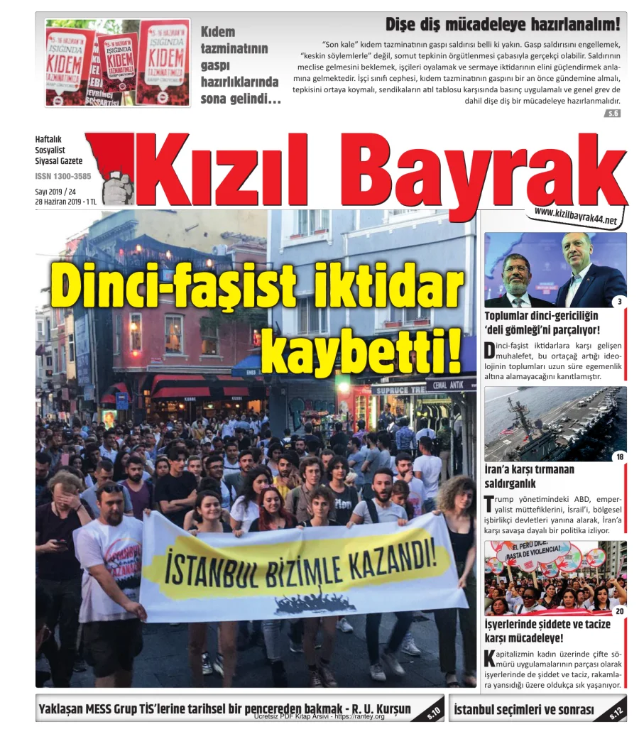 Kızılbayrak Yıl 2019 Sayı 24 28 Haziran kapak görseli