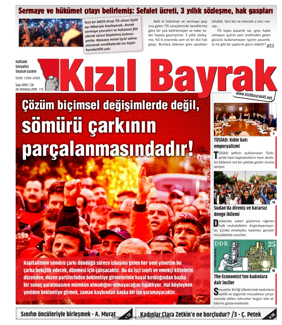 Kızılbayrak Yıl 2019 Sayı 28 26 Temmuz kapak görseli