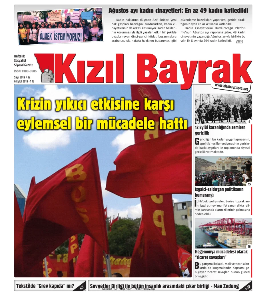 Kızılbayrak Yıl 2019 Sayı 32 06 Eylül kapak görseli