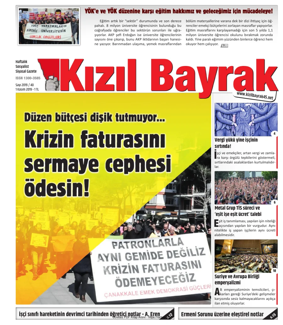 Kızılbayrak Yıl 2019 Sayı 40 01 Kasım kapak görseli