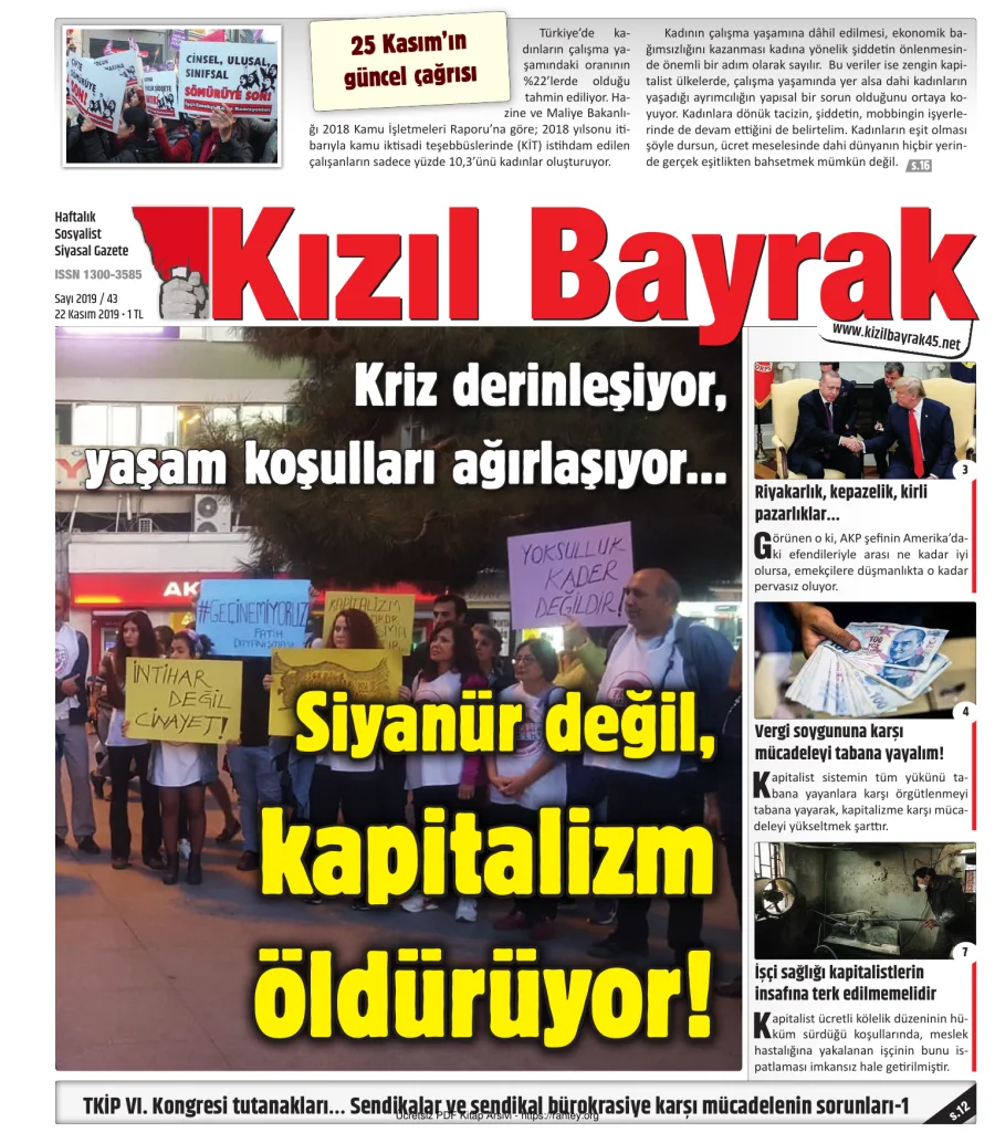 Kızılbayrak Yıl 2019 Sayı 43 22 Kasım kapak görseli