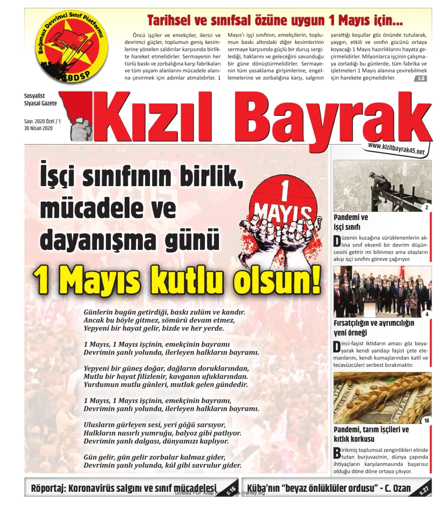 Kızılbayrak Yıl 2020 Özel Sayı 01 30 Nisan kapak görseli