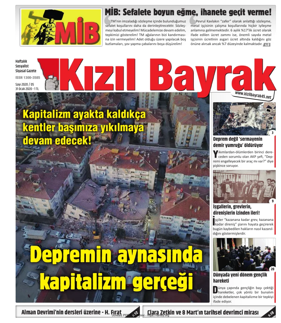 Kızılbayrak Yıl 2020 Sayı 05 31 Ocak kapak görseli