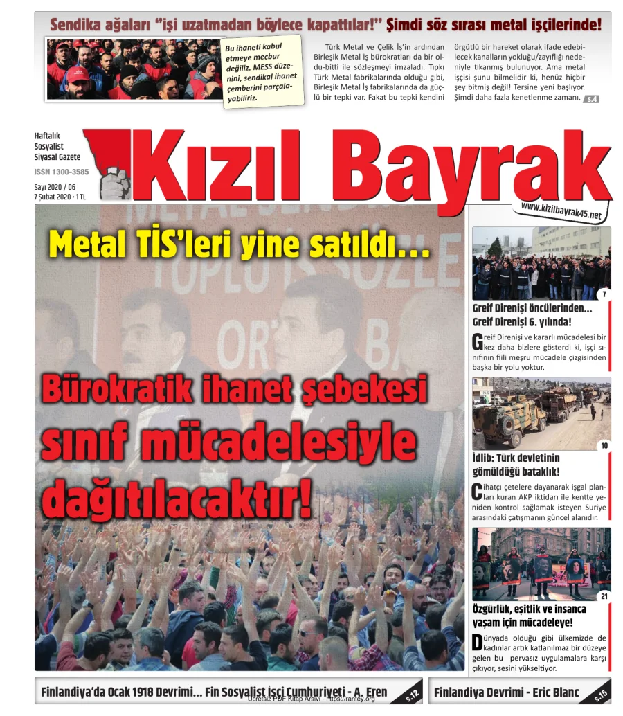 Kızılbayrak Yıl 2020 Sayı 06 07 Şubat kapak görseli