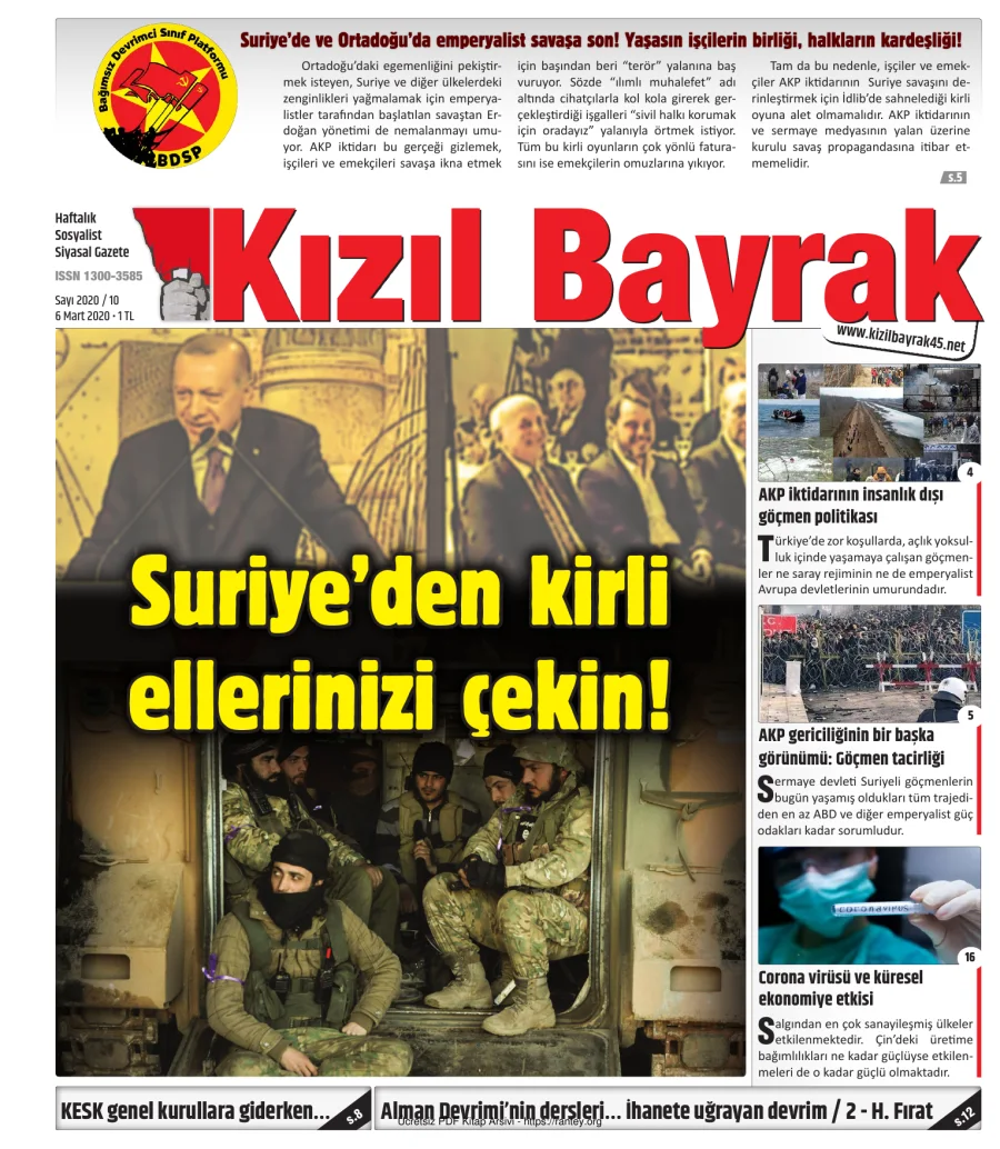 Kızılbayrak Yıl 2020 Sayı 10 06 Mart kapak görseli