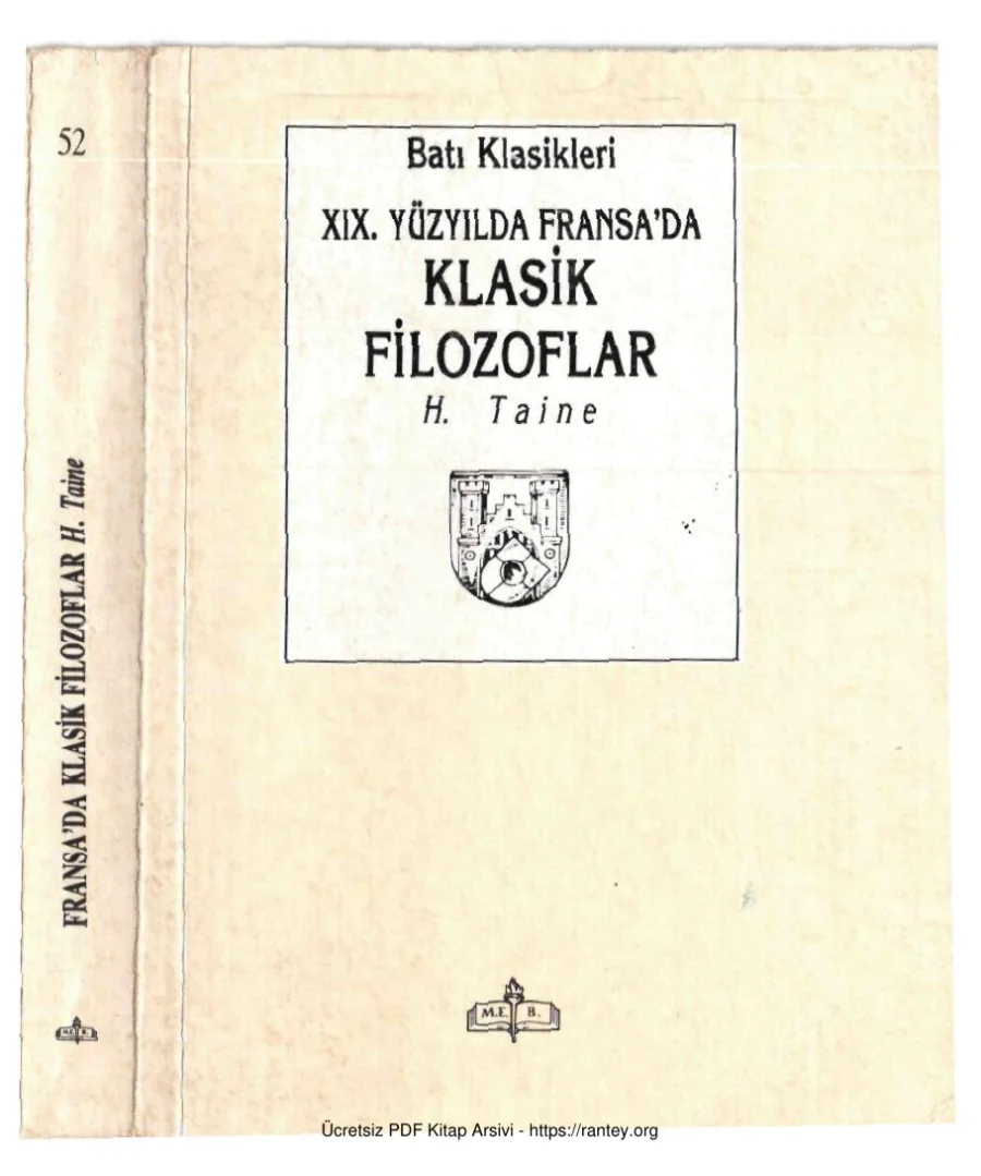 Klasik Filozoflar Taine kapak görseli
