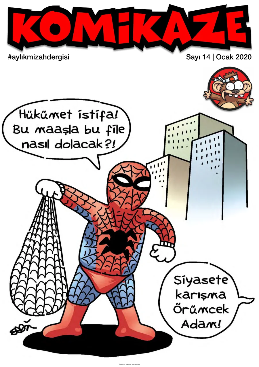 Komikaze Dergisi Sayı 14 - Ocak 2020 kapak görseli