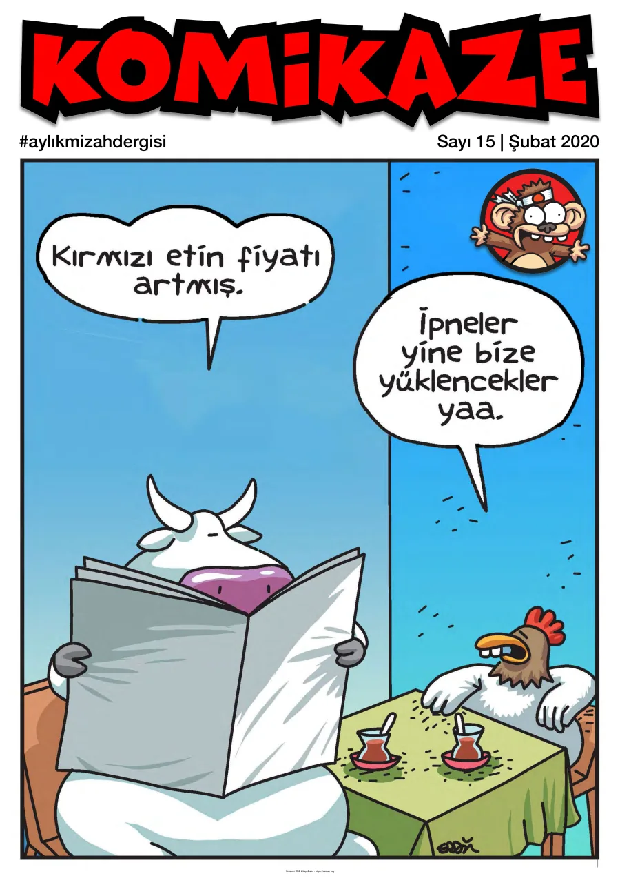 Komikaze Dergisi Sayı 15 - Şubat 2020 kapak görseli