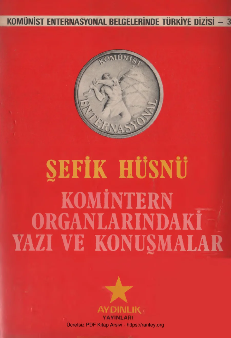 Komintern Organlarındaki Yazı ve Konuşmalar kapak görseli