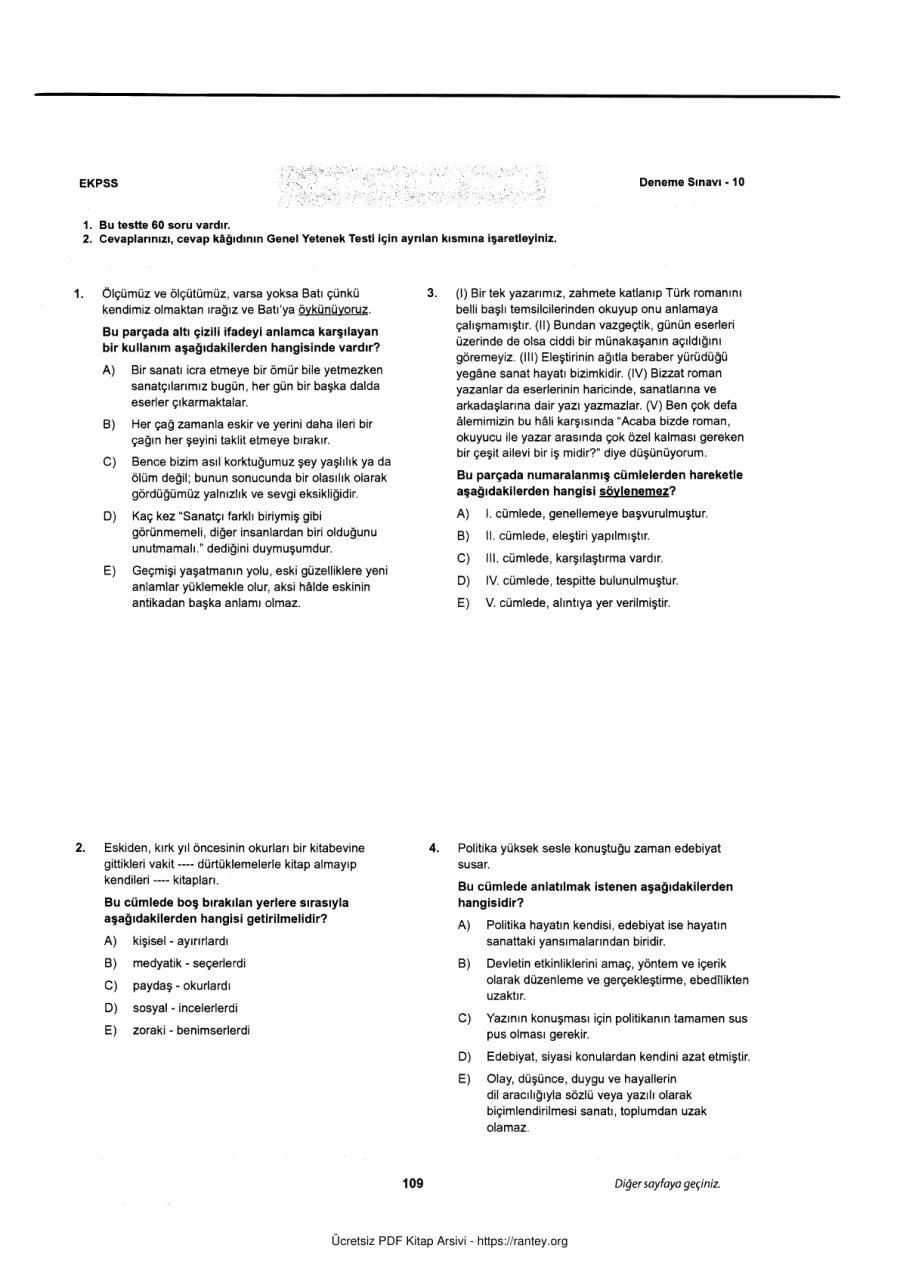 Komisyon 2026 E KPSS Lisans 10 Deneme 6 kapak görseli