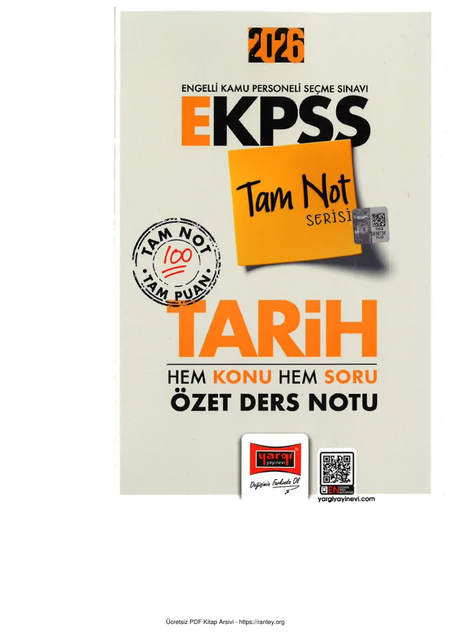 Komisyon E Kpss Tarih 2026 Yargı Soru Bankası kapak görseli