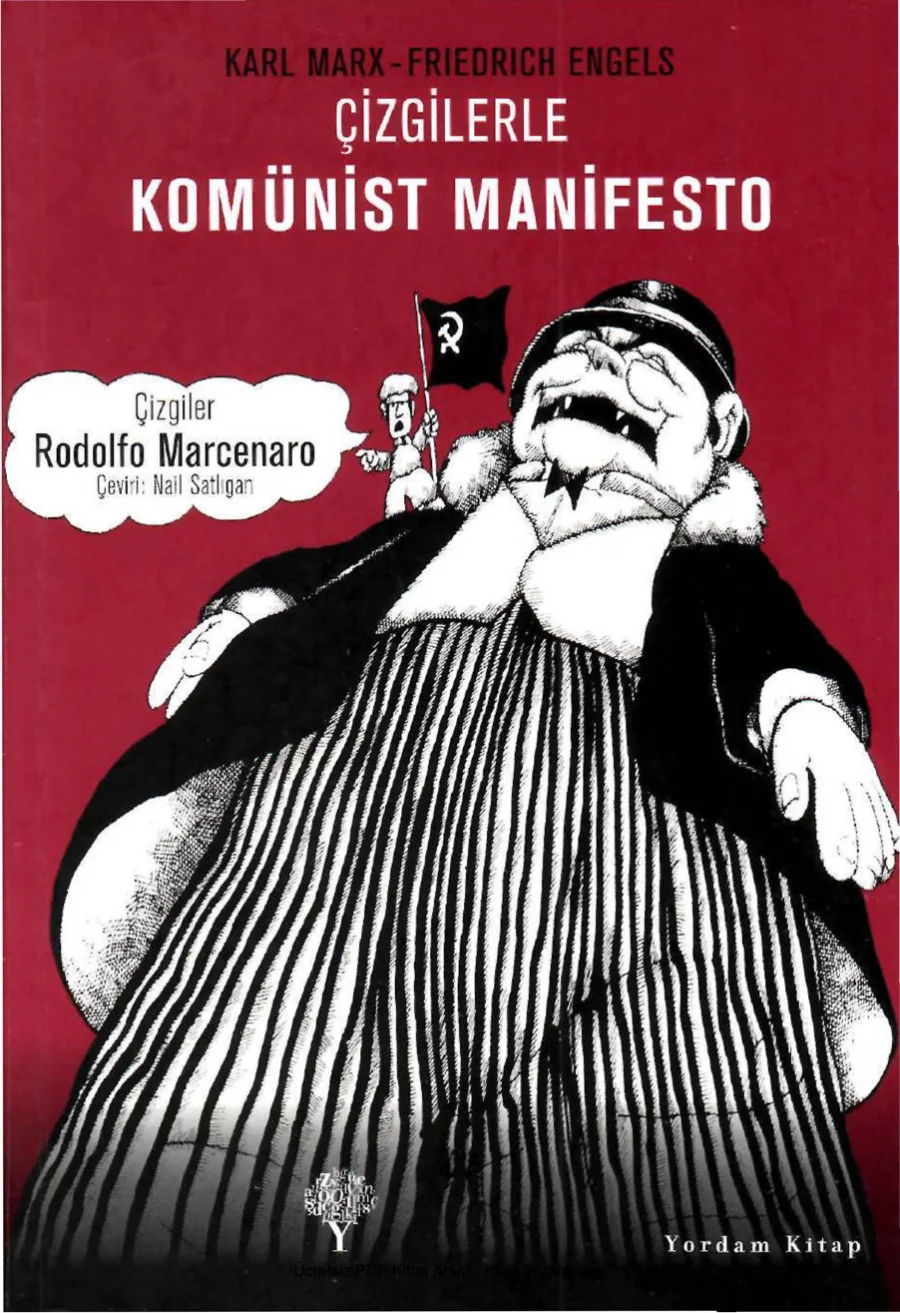 Komünist Manifesto Çizgilerle kapak görseli