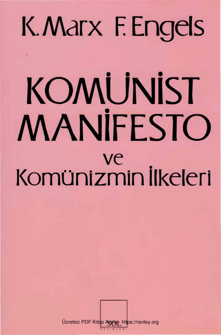 Komünist Manifesto ve Komünizmin İlkeleri kapak görseli