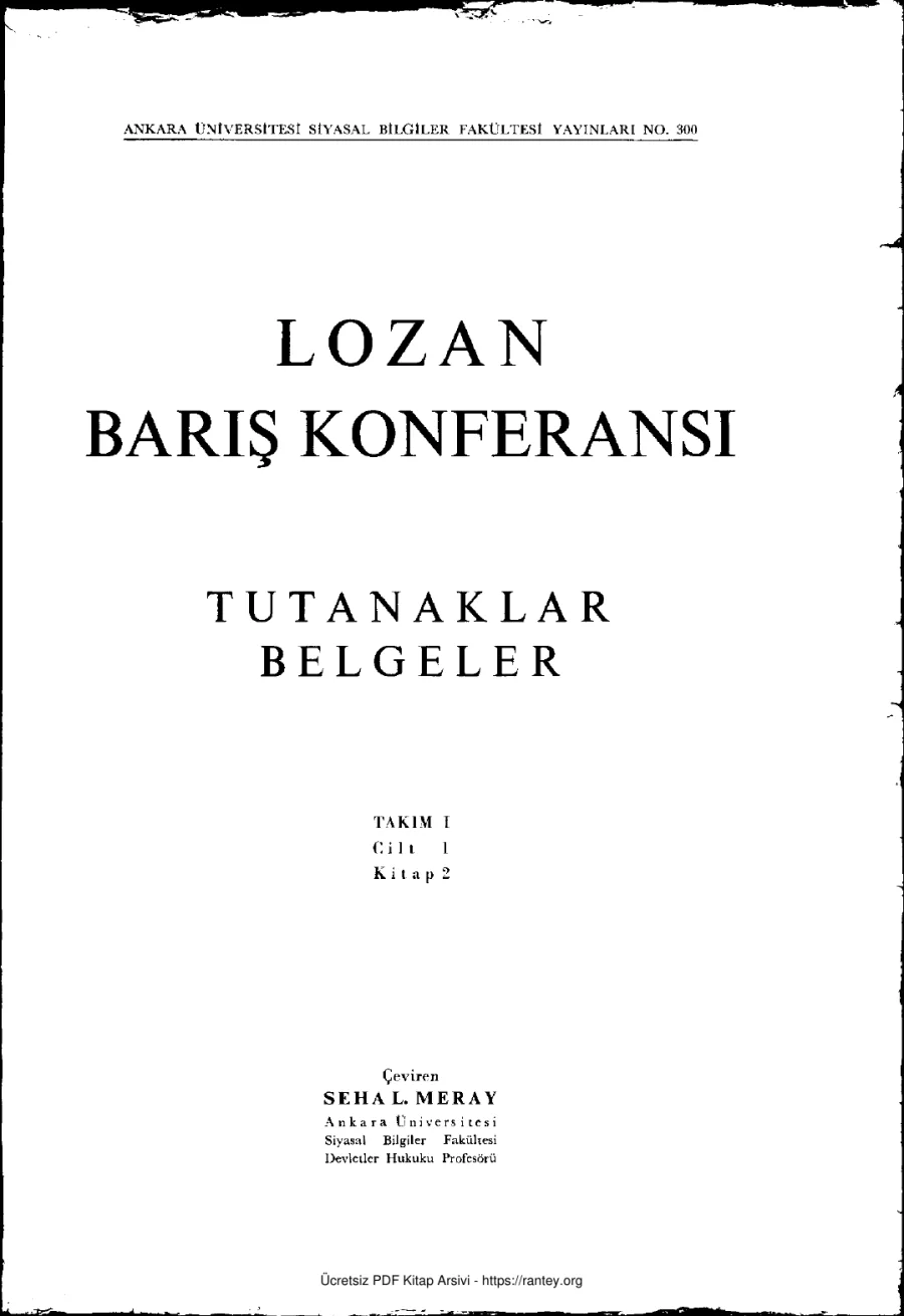 Konferansi Tutanaklar kapak görseli