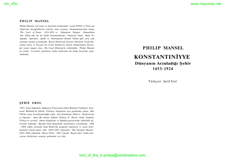 Konstantiniyye: Dünyanın Arzuladığı Şehir 1453-1924 kapak görseli