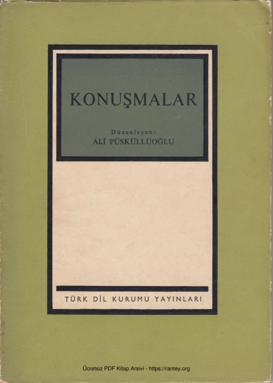 Konuşmalar kapak görseli