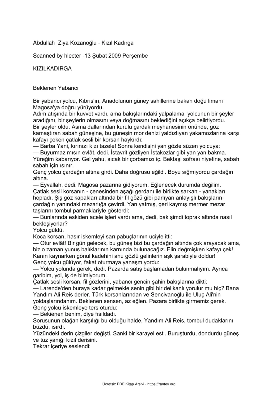 Kozanoglu Kizil Kadirga kapak görseli
