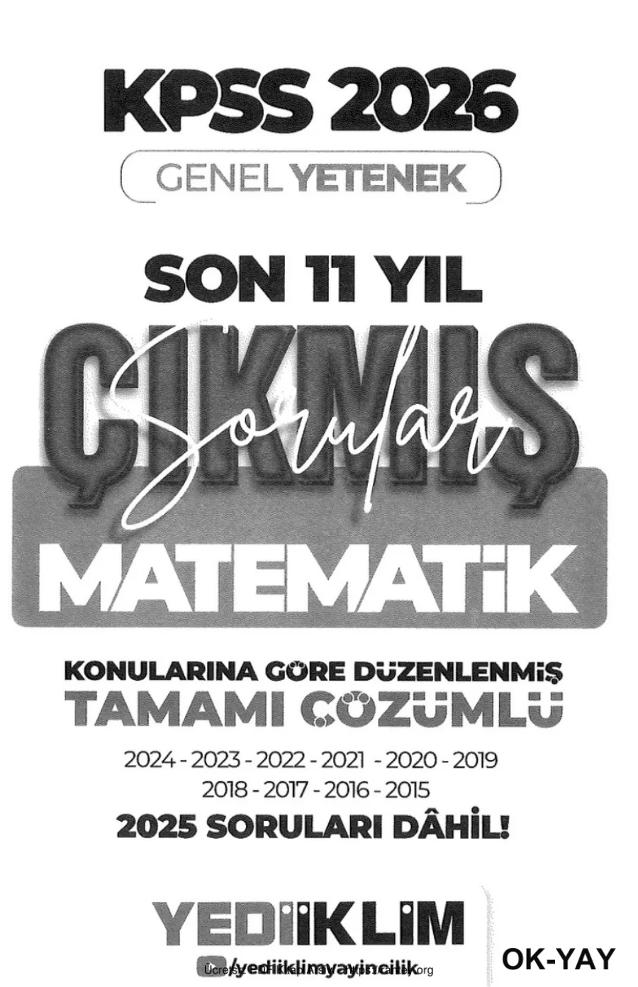 Kpss Cıkmıs Sorular Matematik son 11 yıl 2026 kapak görseli