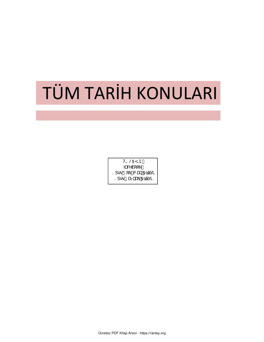 KPSS TARİH 30 Sayfalık Süper Tarih Özeti kapak görseli