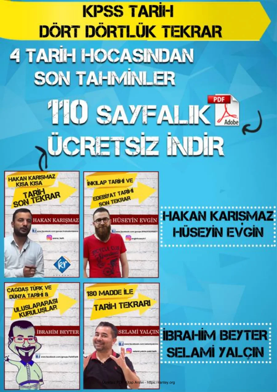 KPSS Tarih Dört Dörtlük Tekrar kapak görseli