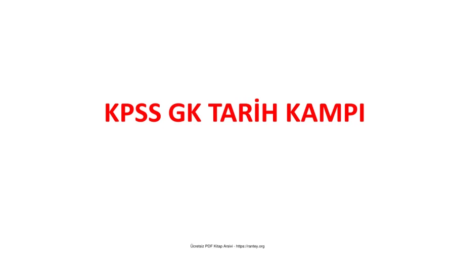 KPSS Tarih Kamp Soruları kapak görseli