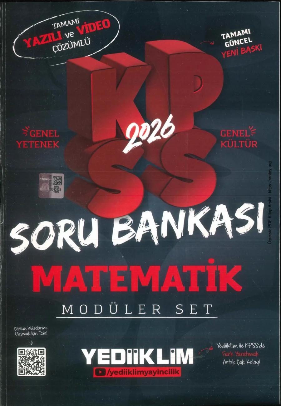 KPSS YEDIIKLIM MATEMATIK SORU BANKASI 2026 1 kapak görseli