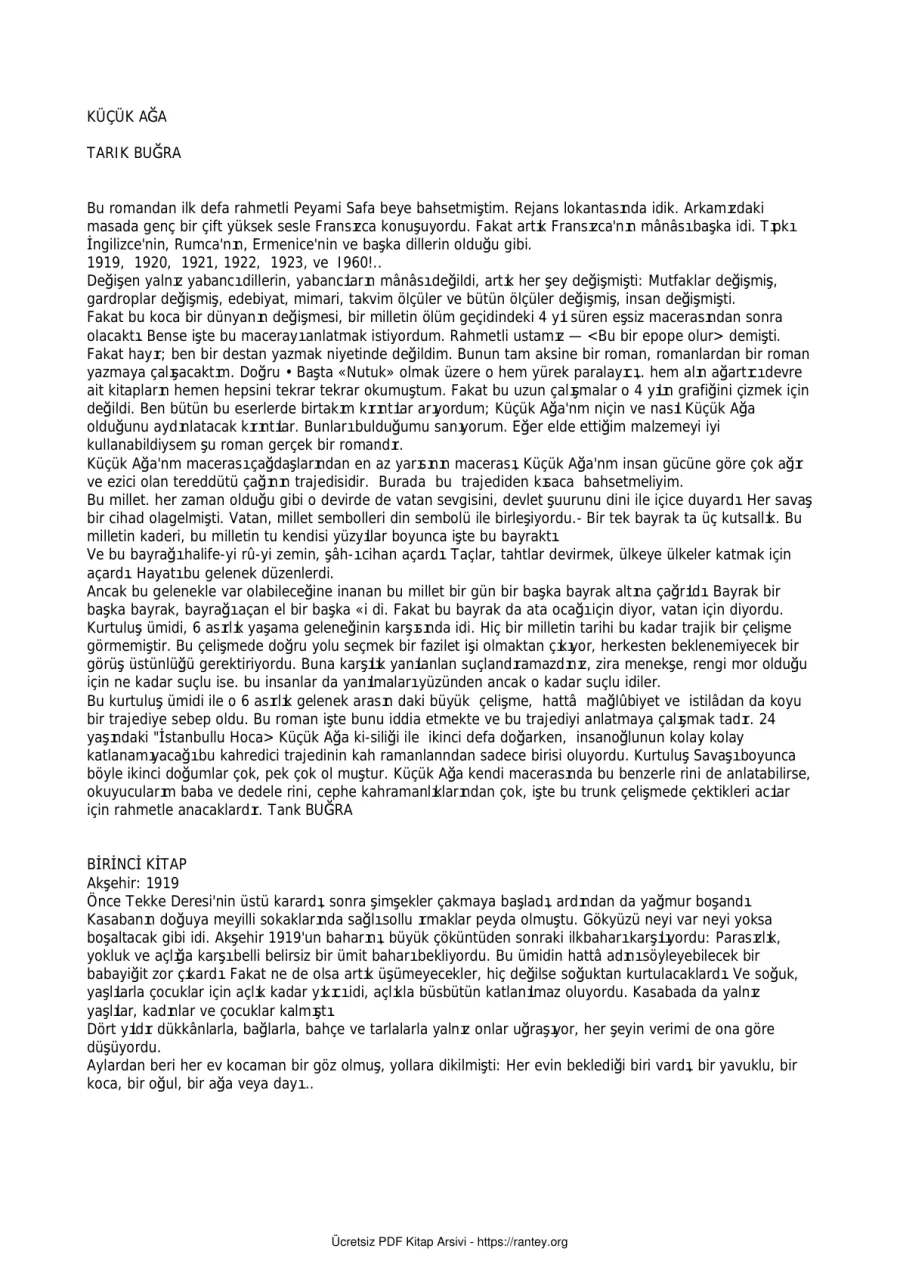 Kucuk Aga kapak görseli